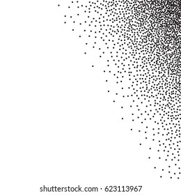 Halftone dots. Black dots on white background. 