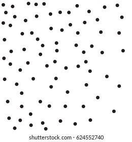 Halftone dots. Black dots on white background. 