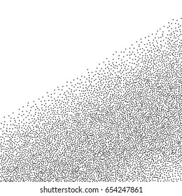 Halftone dots. Black dots on white background. 
