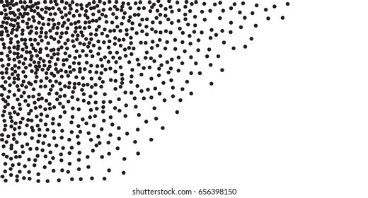 Halftone dots. Black dots on white background. 