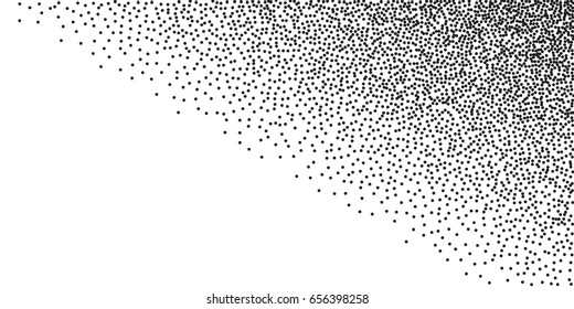 Halftone dots. Black dots on white background. 