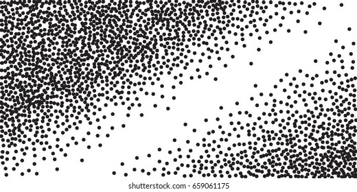 Halftone dots. Black dots on white background. 