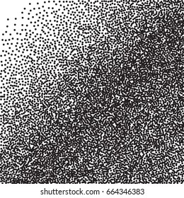 Halftone dots. Black dots on white background.