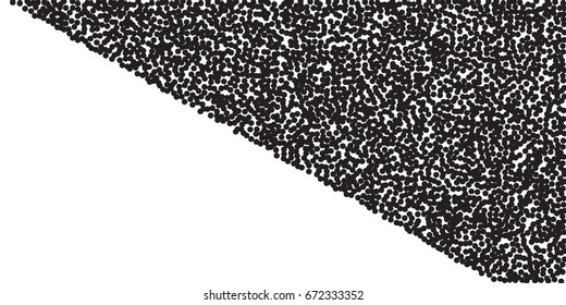 Halftone dots. Black dots on white background.