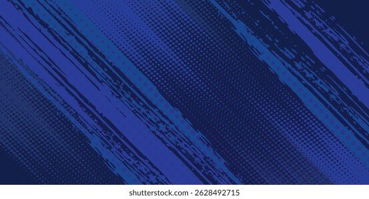 halftone dots blue color pattern gradient grunge texture background. Dot pop art comic sport style v sport arts