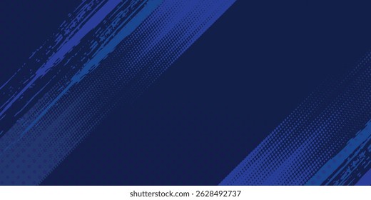 halftone dots blue color pattern gradient grunge texture background. Dot pop art comic sport style v sport arts