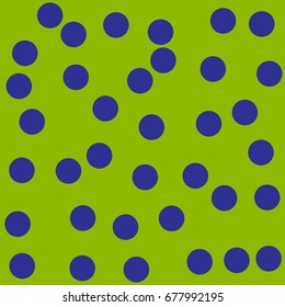Halftone dots. Blue dots on green background.