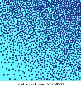 Halftone dots. Blue dots on  light green background. 