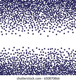 Halftone dots. Blue dots on white background. 
