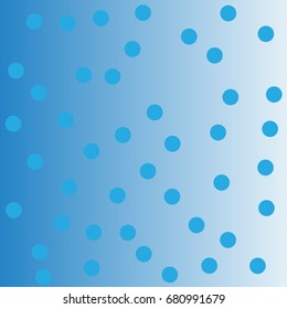 Halftone dots. Blue dots on white and blue background.