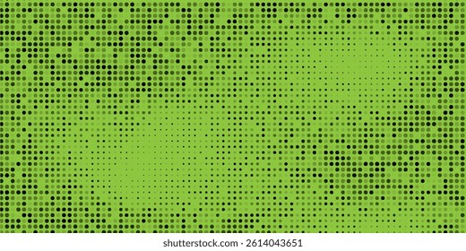 halftone dots bokeh of green grass as background. blurred landscape, template for design