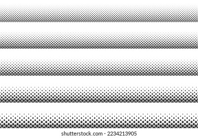 Halftone dots border. Halftone dotted frame.