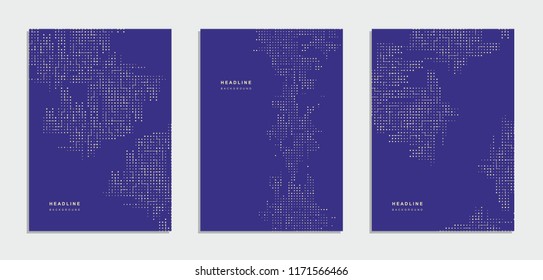 Halftone dots brochure, flyer. Corporate identity.