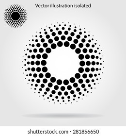 Halftone Dots Circle