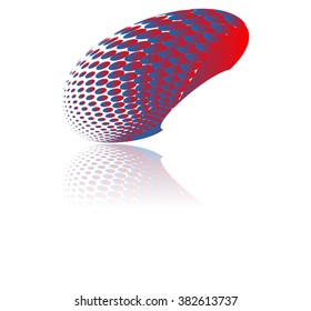 halftone Dots Circle Design.