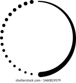 Halftone dots in circle form. round logo . vector dotted frame . design element