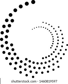 Halftone dots in circle form. round logo . vector dotted frame . design element