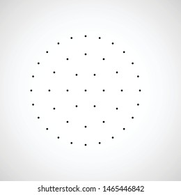 Halftone dots in circle form. round logo . vector dotted frame . design element