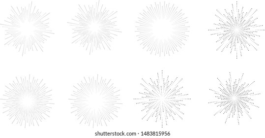 Halftone dots in circle form. round logo . vector dotted frame . design element