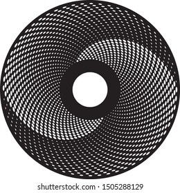 Halftone dots in circle form. round logo . vector dotted frame . design element