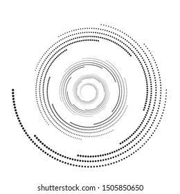 Halftone Dots Circle Form Round Logo Stock Vector (Royalty Free ...