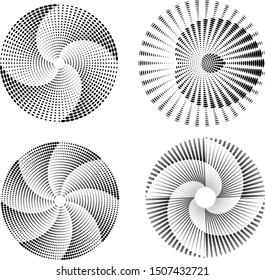 Halftone dots in circle form. round logo . vector dotted frame . design element