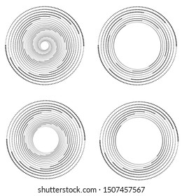 Halftone dots in circle form. round logo . vector dotted frame . design element