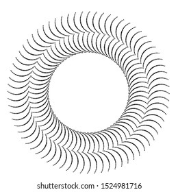 Halftone dots in circle form. round logo . vector dotted frame . design element