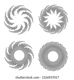 Halftone dots in circle form. round logo . vector dotted frame . design element