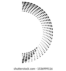 Halftone dots in circle form. round logo . vector dotted frame . design element