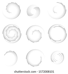 Halftone dots in circle form. round logo . vector dotted frame . design element