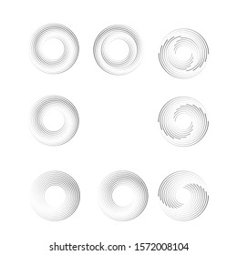 Halftone dots in circle form. round logo . vector dotted frame . design element