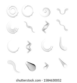 Halftone dots in circle form. round logo . vector dotted frame . design element. Big set.