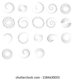 Halftone dots in circle form. round logo . vector dotted frame . design element. Big set.