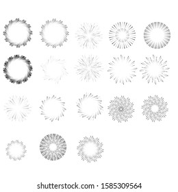 Halftone dots in circle form. round logo . vector dotted frame . design element. Big set.