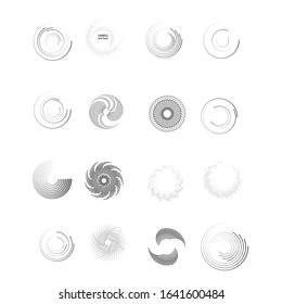Halftone dots in circle form. round logo . vector dotted frame . design element