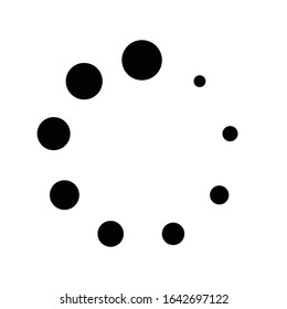 Halftone dots in circle form. round logo . vector dotted frame . design element