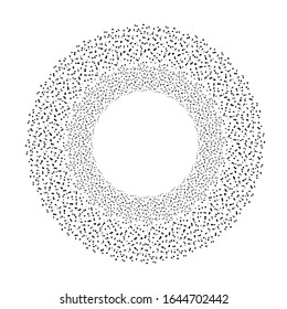 Halftone dots in circle form. round logo . vector dotted frame . design element