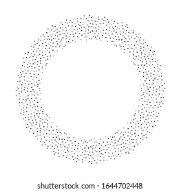 Halftone dots in circle form. round logo . vector dotted frame . design element