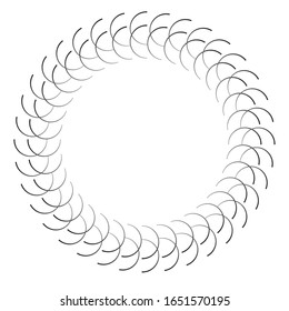 Halftone dots in circle form. round logo . vector dotted frame . design element