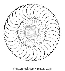 Halftone dots in circle form. round logo . vector dotted frame . design element