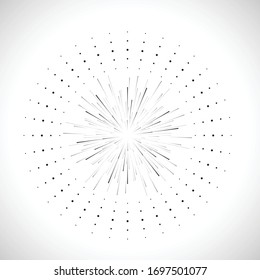 Halftone dots in circle form. round logo . vector dotted frame . design element