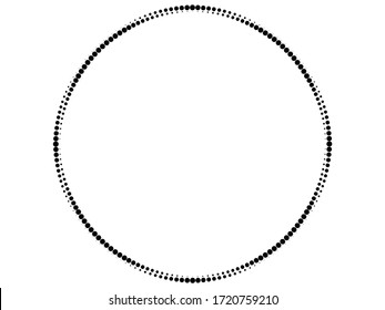 Los puntos de semitono en forma circular. logo circular . cuadro de puntos vectoriales . elemento de diseño