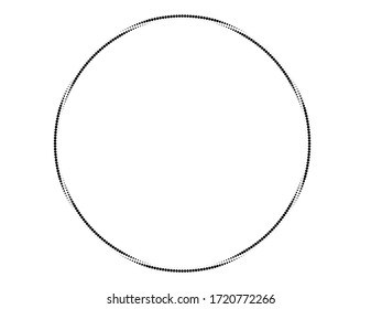 Halftone dots in circle form. round logo . vector dotted frame . design element