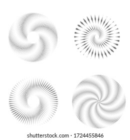 Halftone dots in circle form. round logo . vector dotted frame . design element