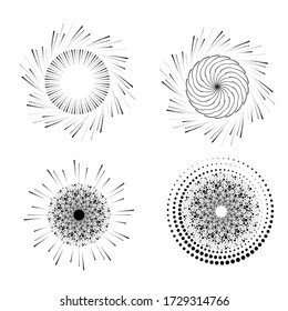 Halftone dots in circle form. round logo . vector dotted frame . design element