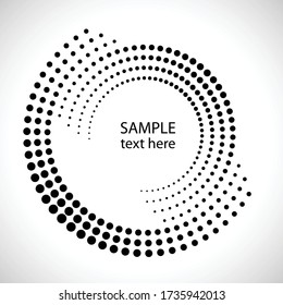 Halftone Dots Circle Form Round Logo Stock Vector (Royalty Free) 1551449540