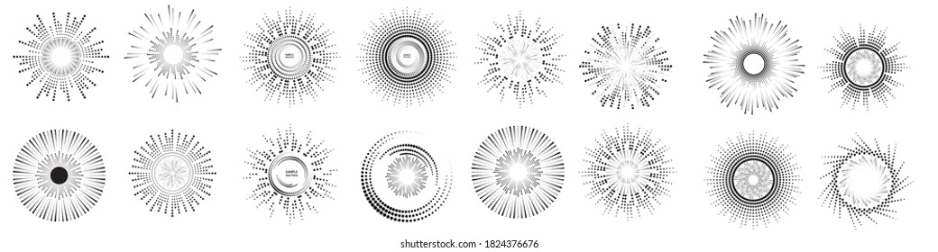 Halftone dots in circle form. round logo . vector dotted frame . design element