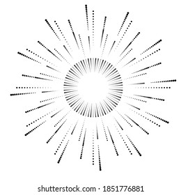 Halftone dots in circle form. round logo . vector dotted frame . Half tone design element