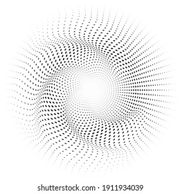 Halftone Dots In Circle Form. Round Logo . Vector Dotted Frame . Design Element